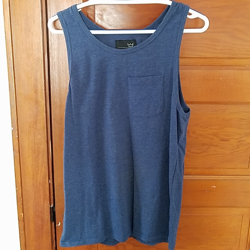 Men's blue crown tank